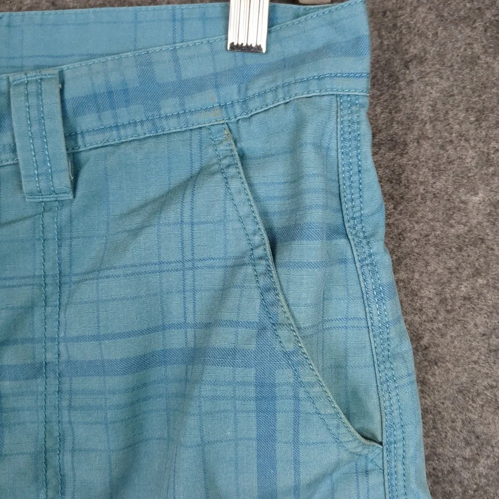 The North Face Cargo Shorts Plaid Blue Mens Size‎ 36 Regular California Heritage